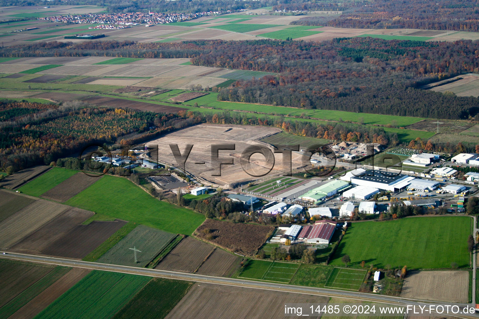 Industrial area Am Horst in the district Minderslachen in Kandel in the state Rhineland-Palatinate, Germany