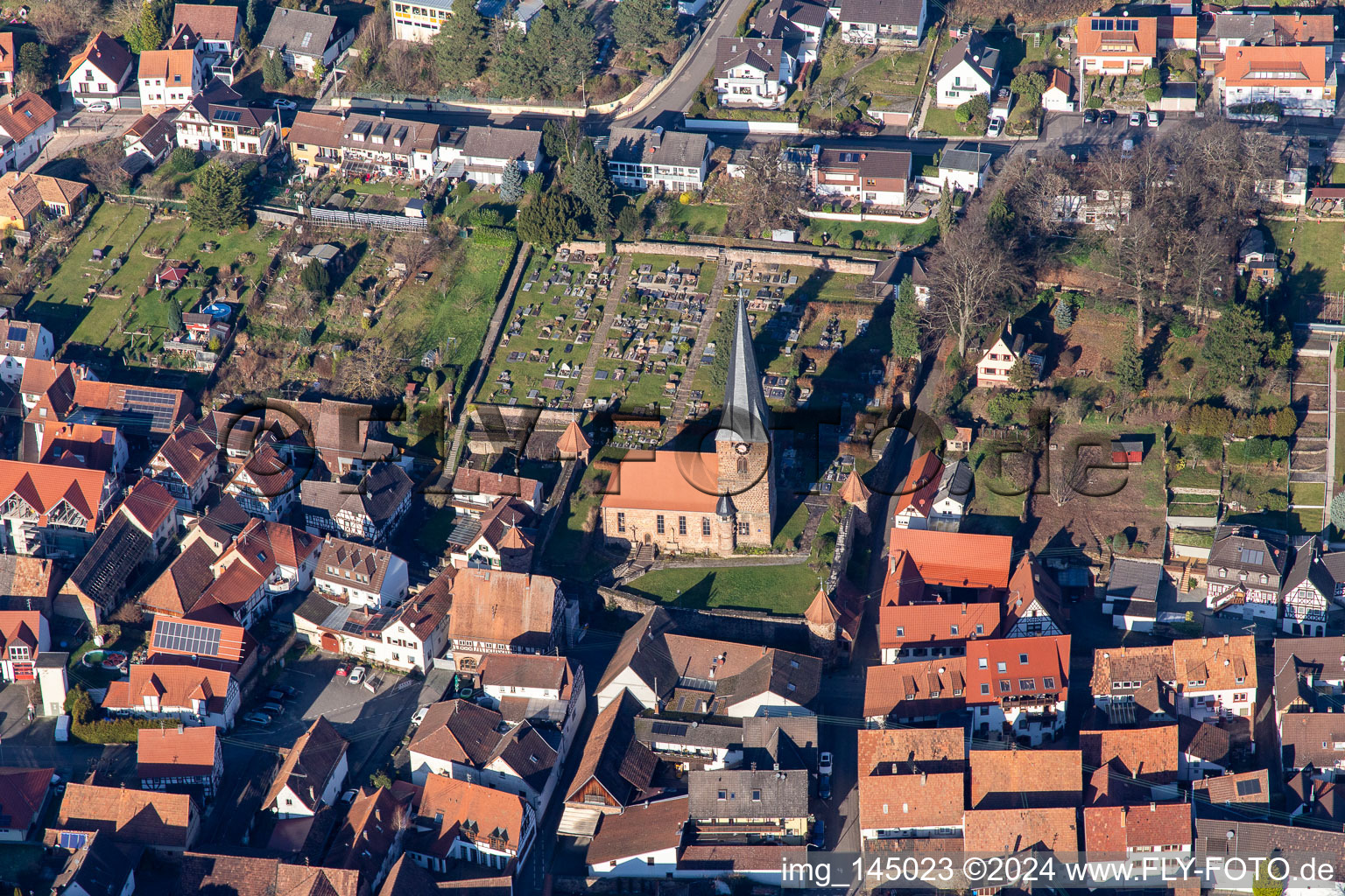 Simultaneous Church of St. Martin in Dörrenbach in the state Rhineland-Palatinate, Germany