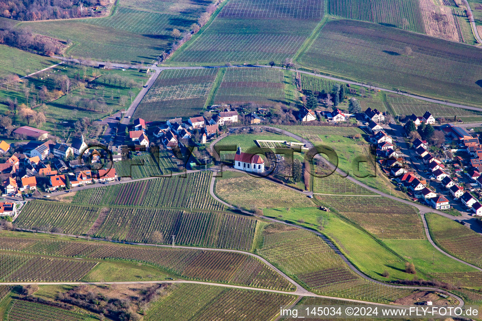 St. Dionysius Chapel and Cemetery in the district Gleiszellen in Gleiszellen-Gleishorbach in the state Rhineland-Palatinate, Germany