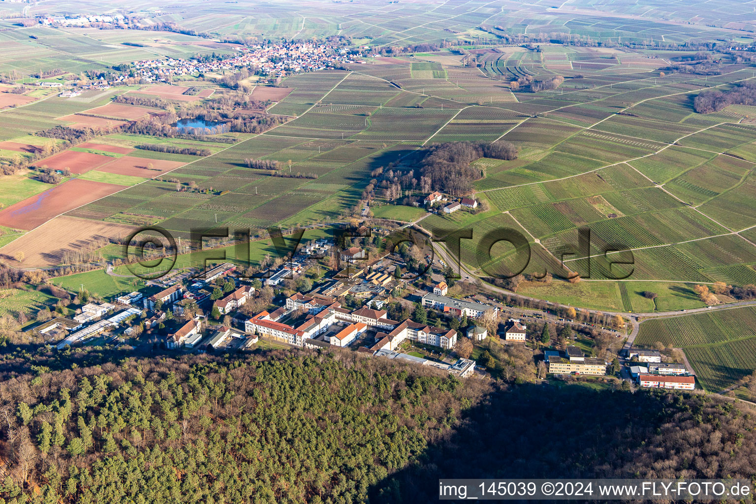 Pfalzklinikum from the west in Klingenmünster in the state Rhineland-Palatinate, Germany