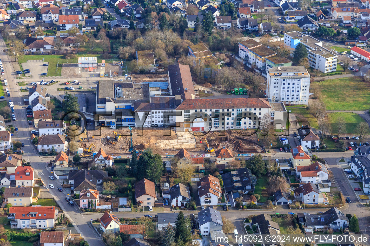 Construction site for the renovation of the Asklpios Südpfalzkliniken in Kandel in the state Rhineland-Palatinate, Germany