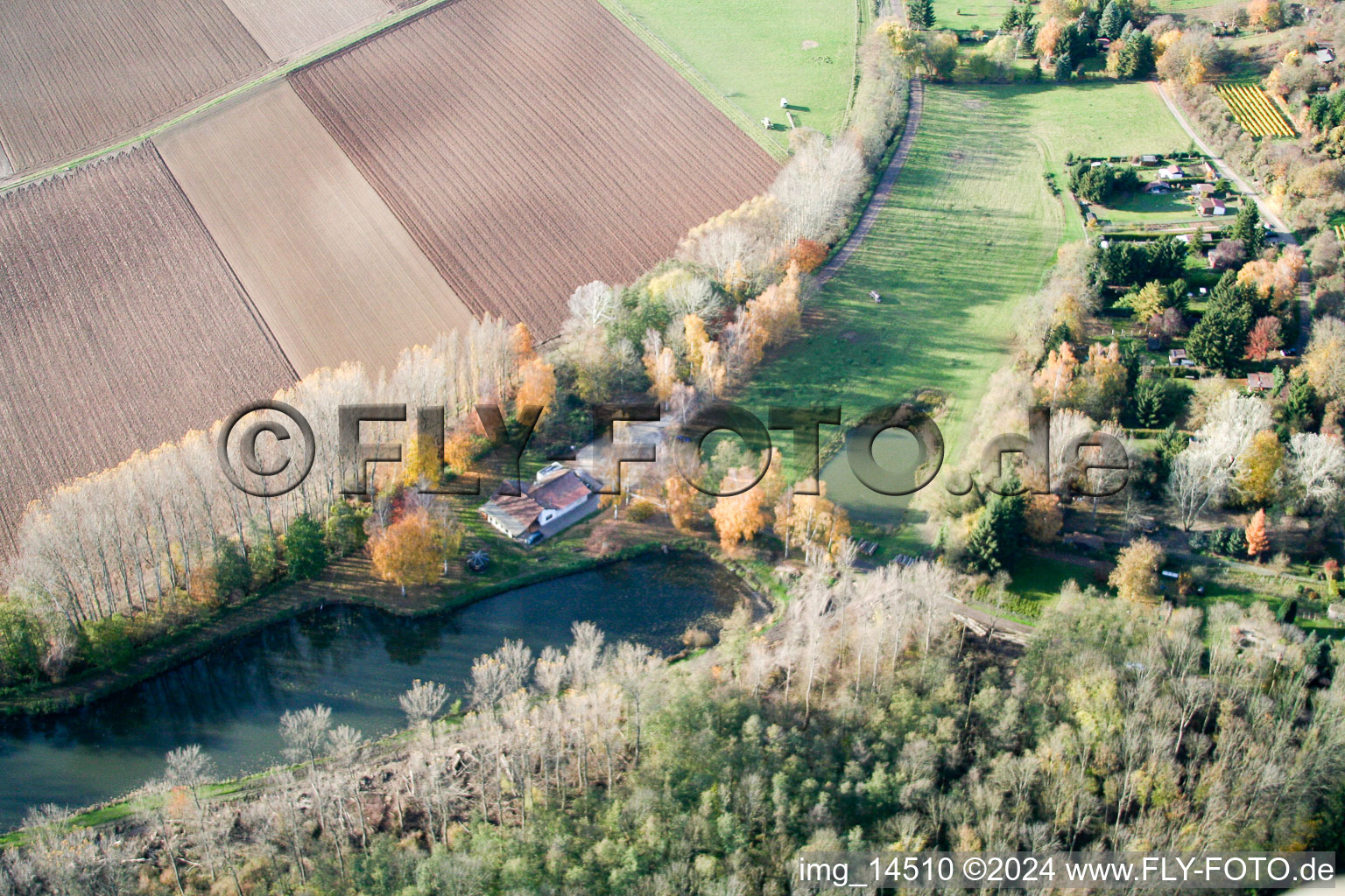 Aerial photograpy of Insheim in the state Rhineland-Palatinate, Germany