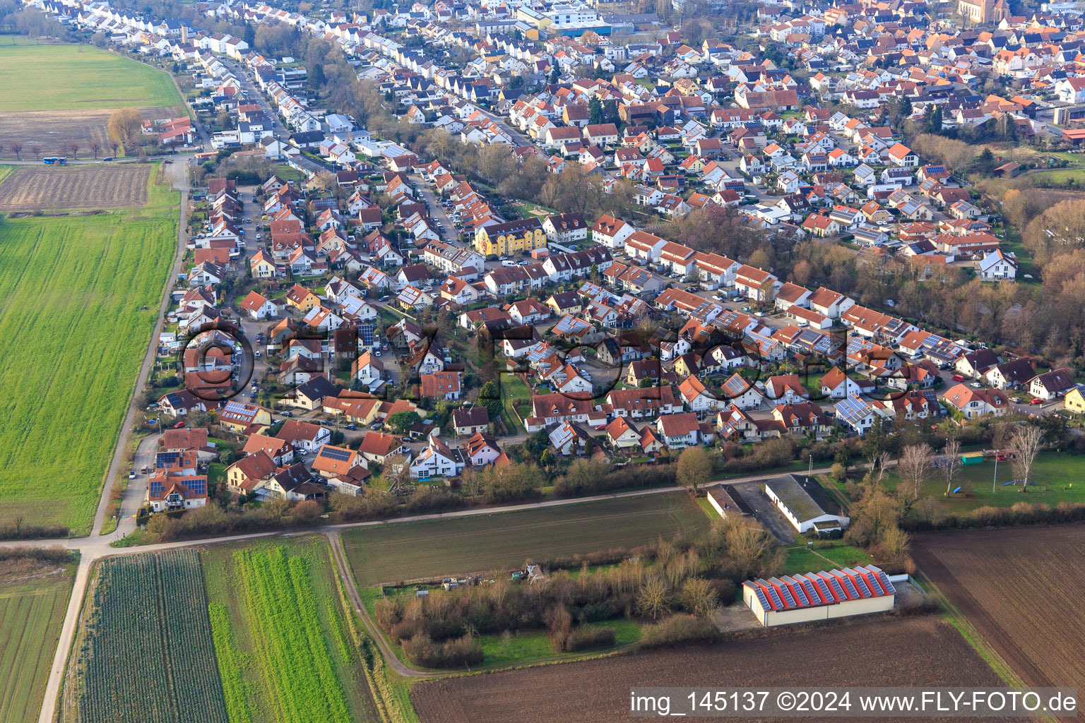 Bruchweg district in Herxheim bei Landau in the state Rhineland-Palatinate, Germany