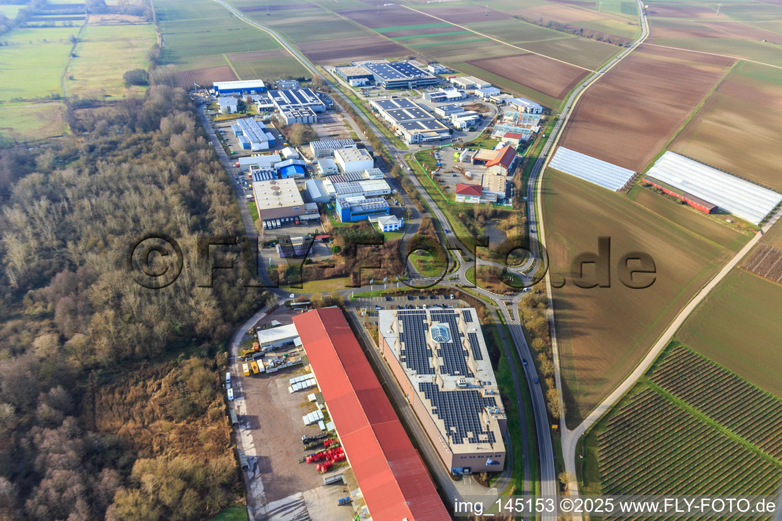 Industrial Park W and W II in Herxheim bei Landau in the state Rhineland-Palatinate, Germany