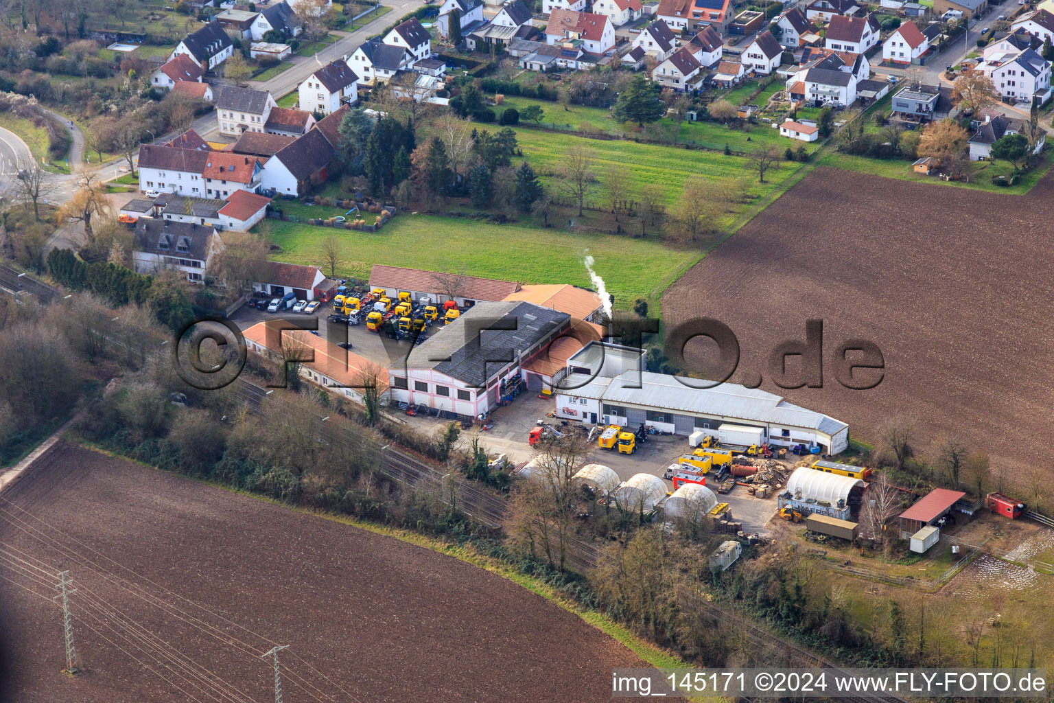 Aerial view of Wolfgang Brechtel in Rohrbach in the state Rhineland-Palatinate, Germany