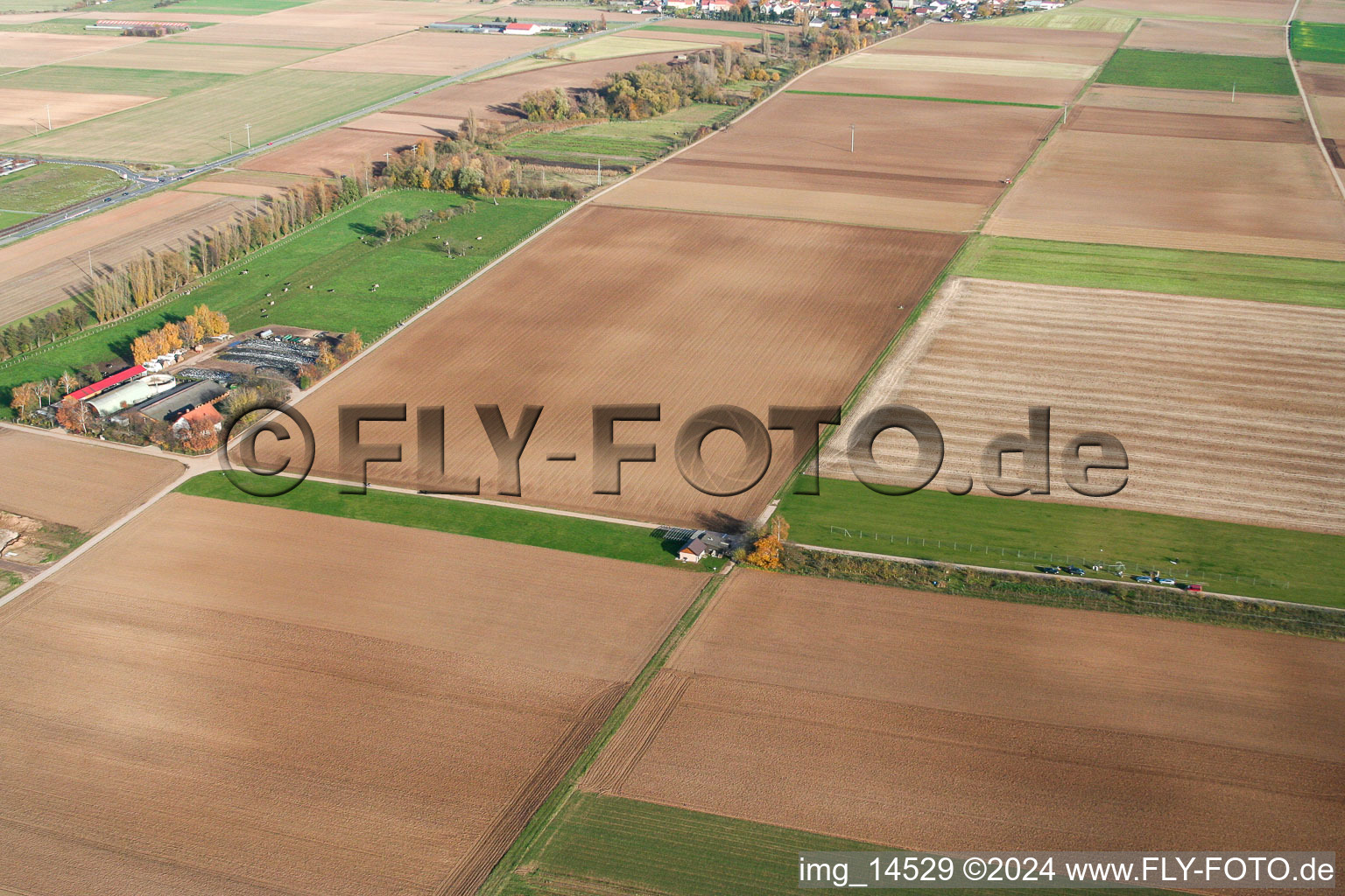 Aerial photograpy of Model airfield in Offenbach an der Queich in the state Rhineland-Palatinate, Germany