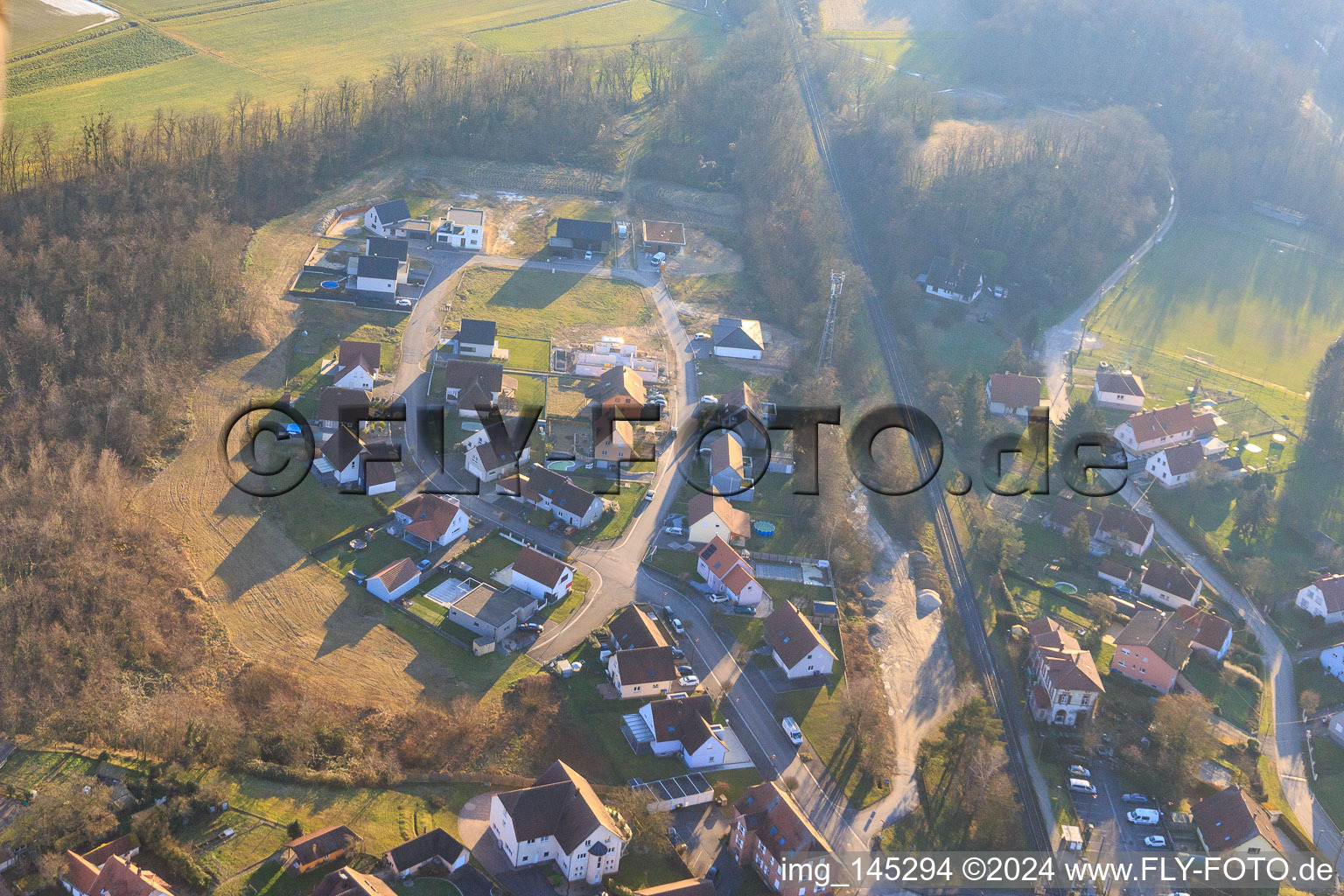 New development area Rue de la Tuilerie in Riedseltz in the state Bas-Rhin, France