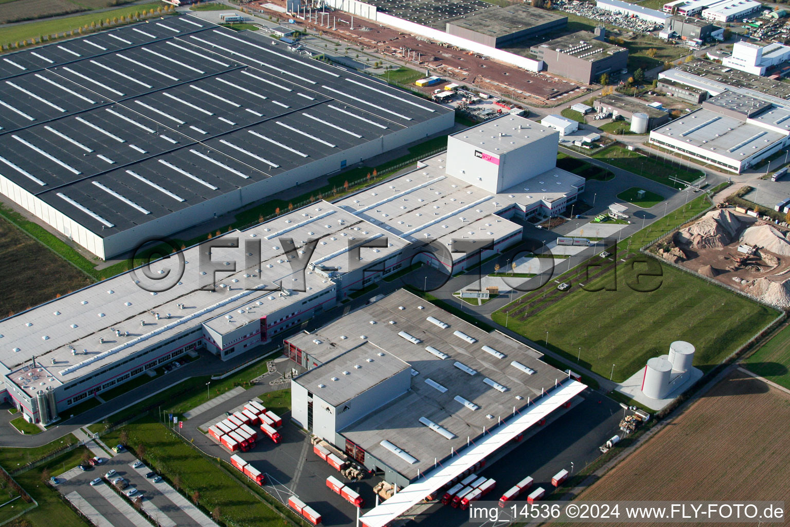 Warehouses and forwarding building Prowell GmbH in Offenbach an der Queich in the state Rhineland-Palatinate, Germany
