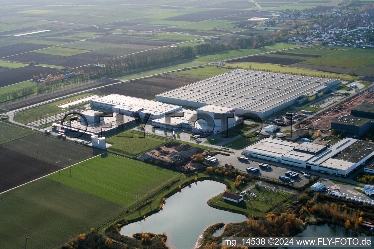 Building complex and grounds of the logistics center von Mercedes Benz in Offenbach an der Queich in the state Rhineland-Palatinate, Germany