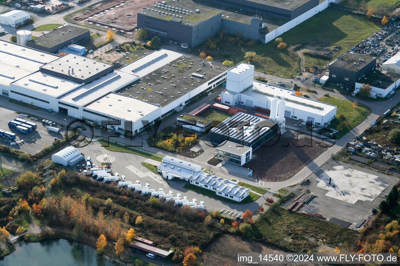 Drone recording of District Ottersheim in Ottersheim bei Landau in the state Rhineland-Palatinate, Germany