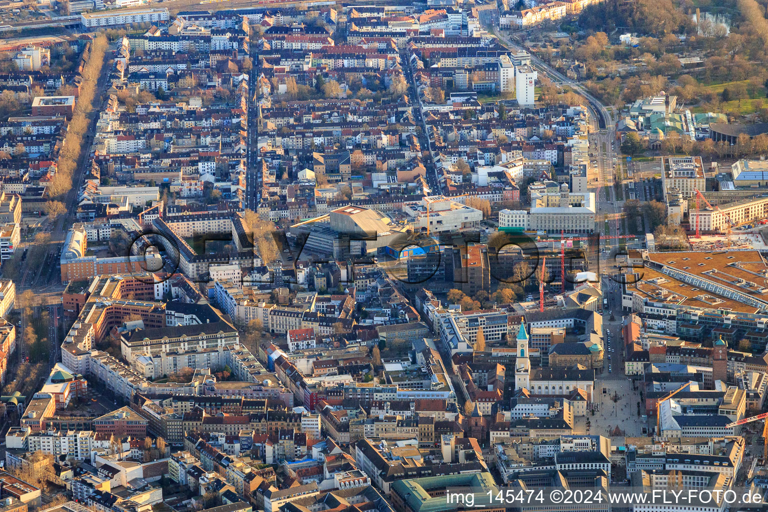 Construction site for the renovation of the Badisches Staatstheater Karlsruhe in the district Südstadt in Karlsruhe in the state Baden-Wuerttemberg, Germany