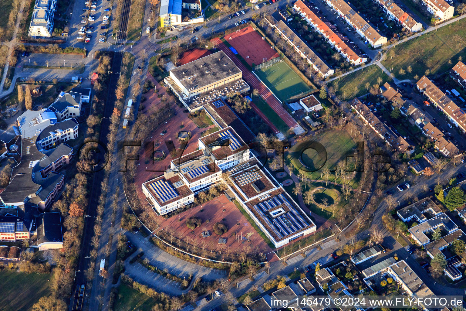Otto Hahn High School in the district Waldstadt in Karlsruhe in the state Baden-Wuerttemberg, Germany