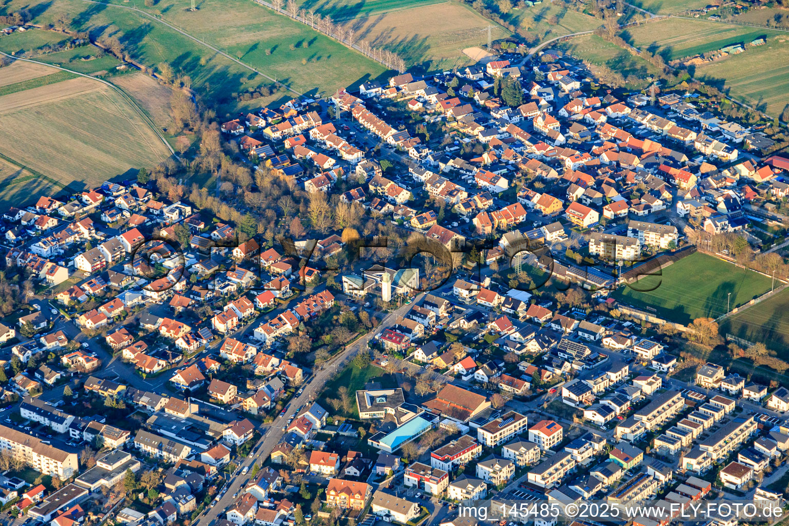 Church of the Holy Spirit Ecumenical Center in the district Büchig in Stutensee in the state Baden-Wuerttemberg, Germany