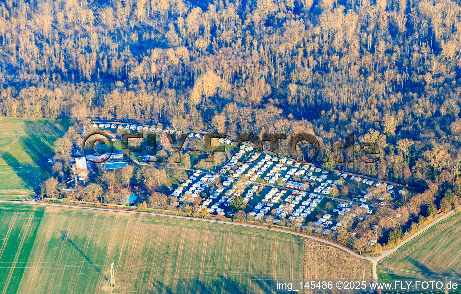 Nudist campsite of the Lichtbund Karlsruhe eV in the district Hagsfeld in Karlsruhe in the state Baden-Wuerttemberg, Germany