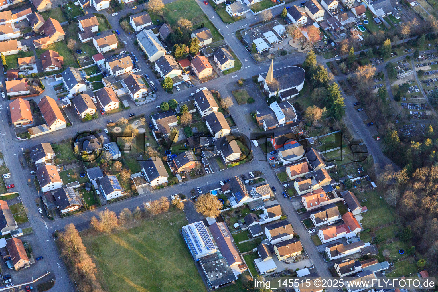 St. Elisabeth Church in the district Friedrichstal in Stutensee in the state Baden-Wuerttemberg, Germany