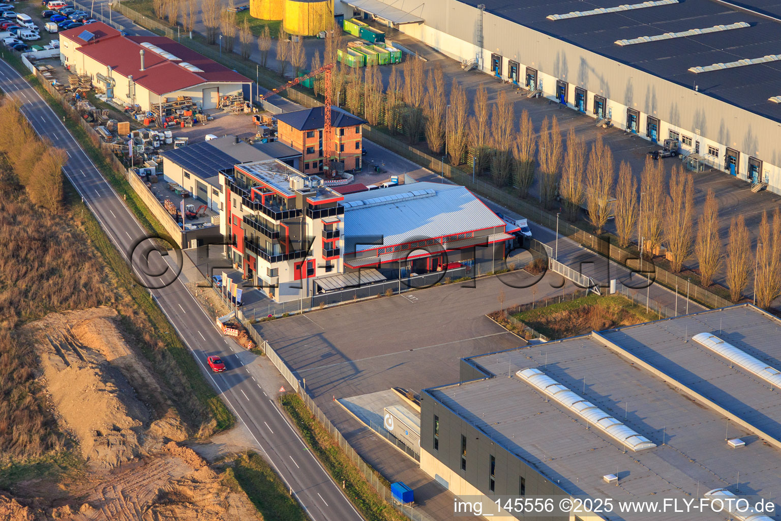 Aerial view of Victoria Interpark Hotel in Offenbach an der Queich in the state Rhineland-Palatinate, Germany