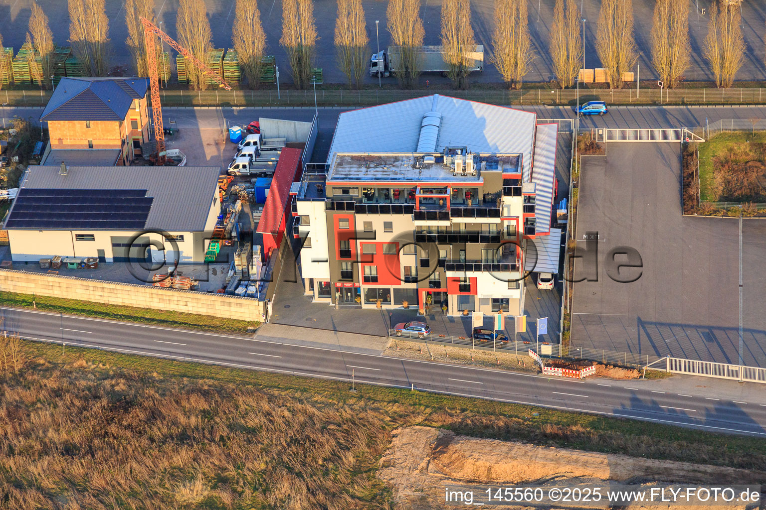 Oblique view of Victoria Interpark Hotel in Offenbach an der Queich in the state Rhineland-Palatinate, Germany