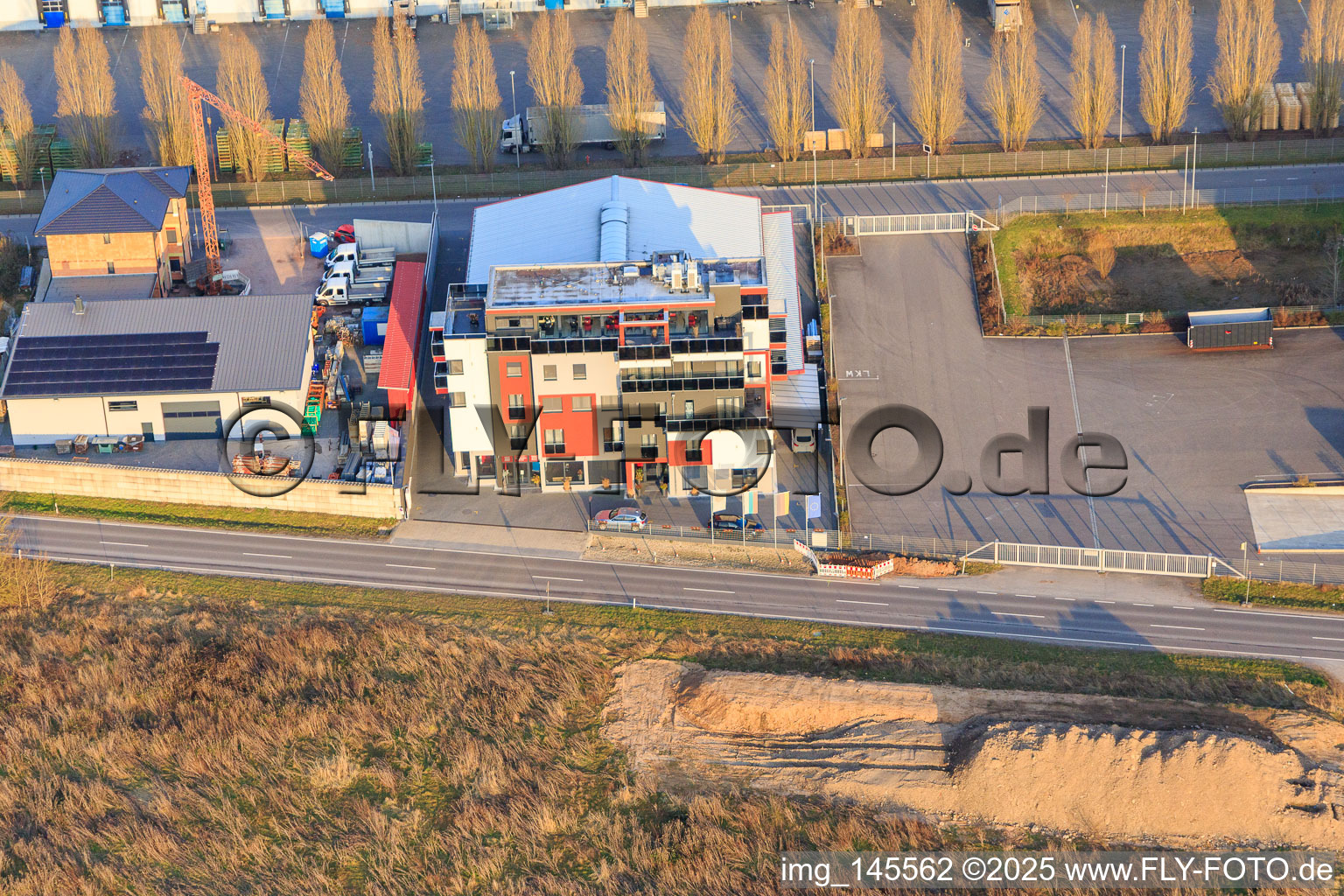Victoria Interpark Hotel in Offenbach an der Queich in the state Rhineland-Palatinate, Germany from above