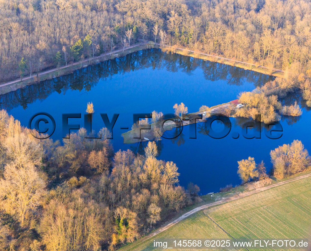 Bear Lake in Ottersheim bei Landau in the state Rhineland-Palatinate, Germany