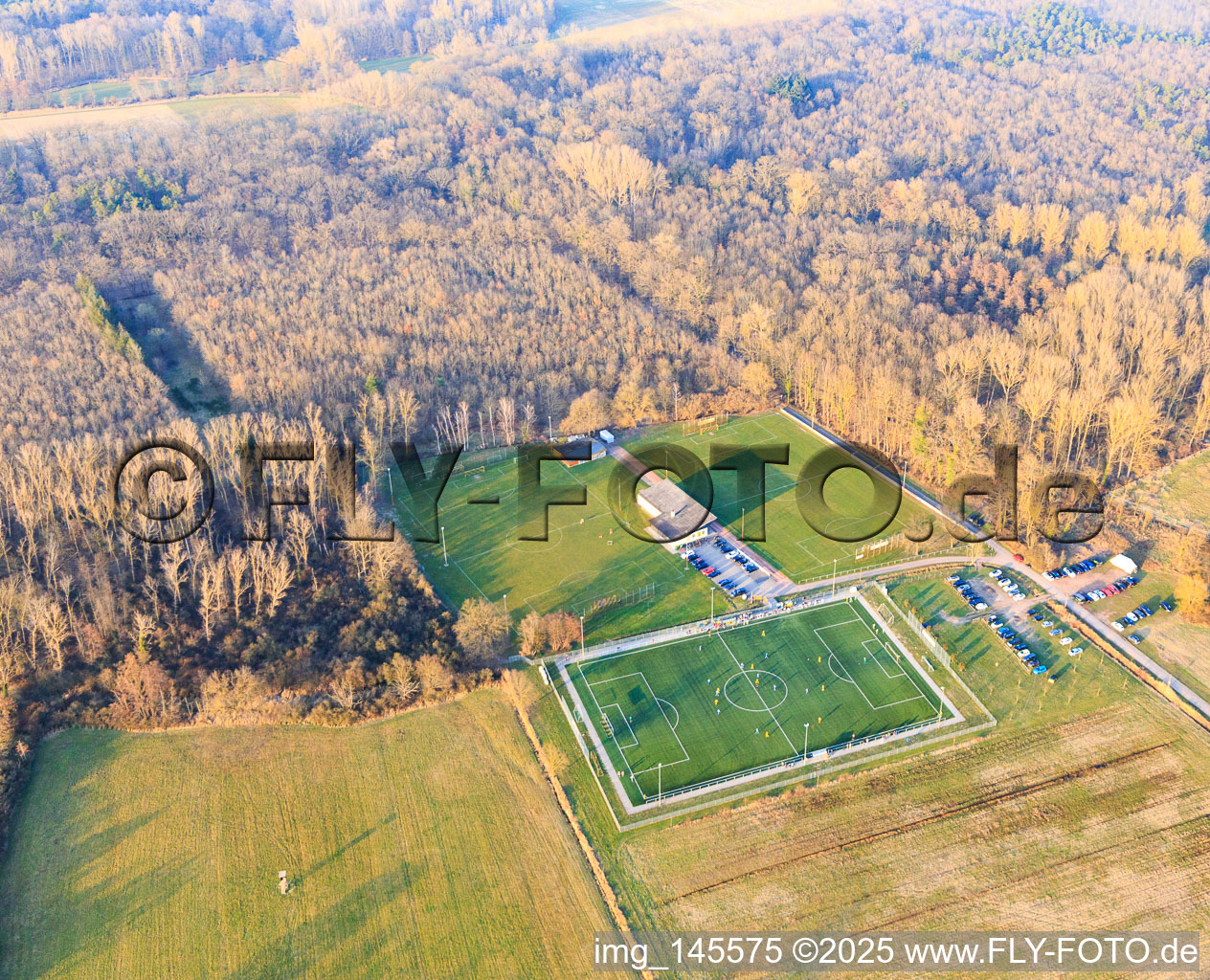 Sports field of TuS 03/25 Knittelsheim eV in Knittelsheim in the state Rhineland-Palatinate, Germany