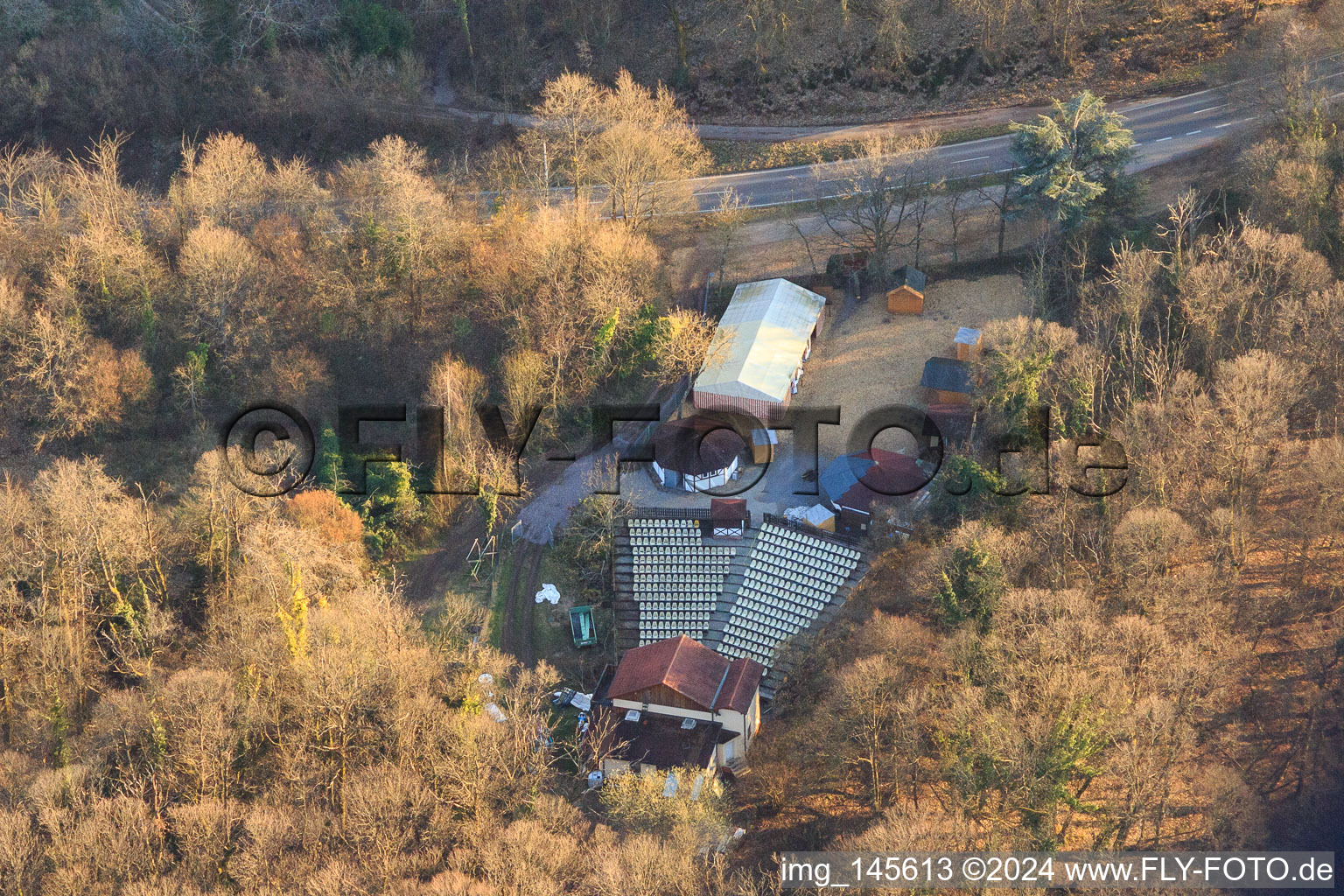 Open-air theater Dörrenbach in the forest in Dörrenbach in the state Rhineland-Palatinate, Germany