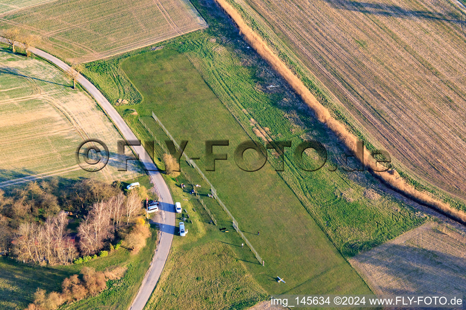 Model airfield of the MFC Bad Bergzabern in Oberotterbach in the state Rhineland-Palatinate, Germany