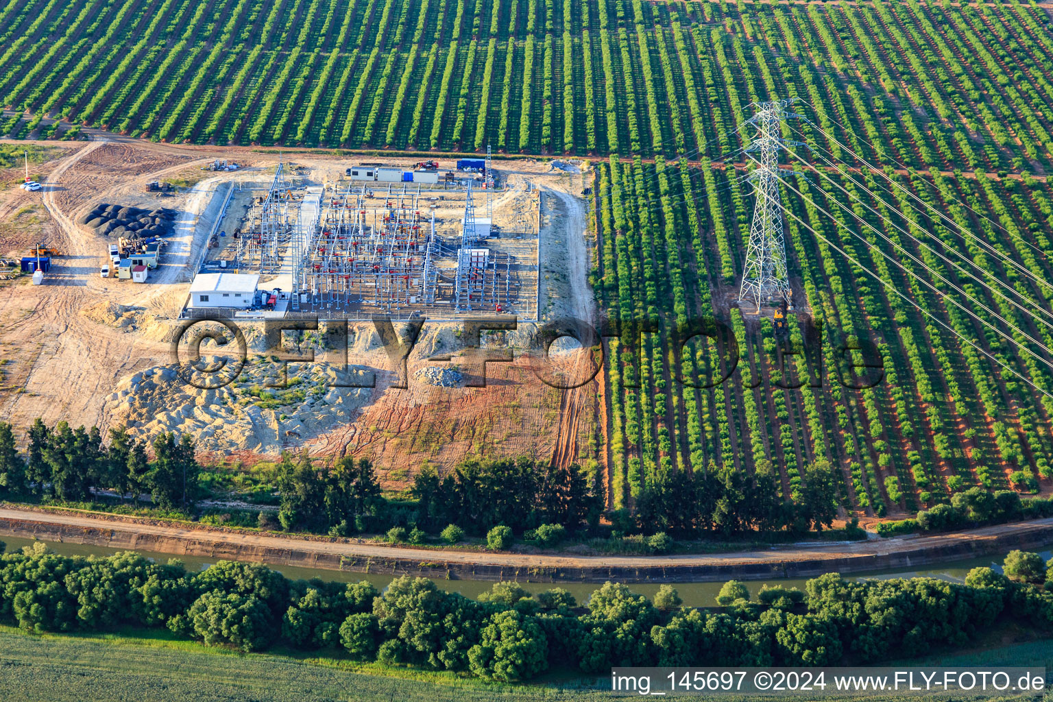 New substation on the canal in Dos Hermanas in the state Seville, Spain