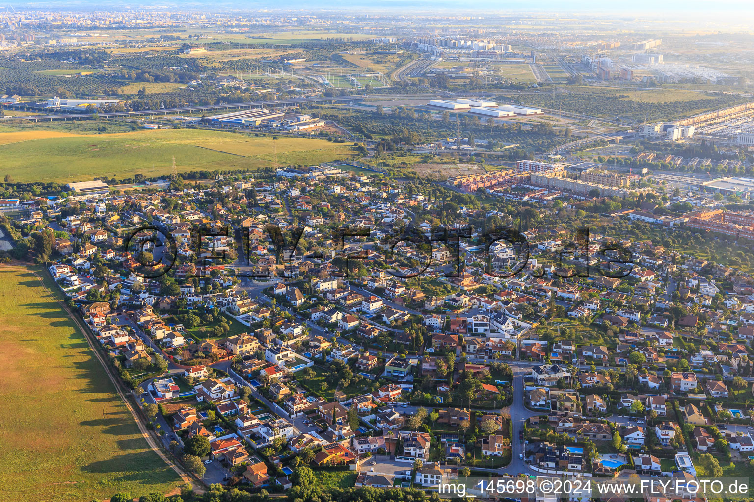 District from the west in Dos Hermanas in the state Seville, Spain