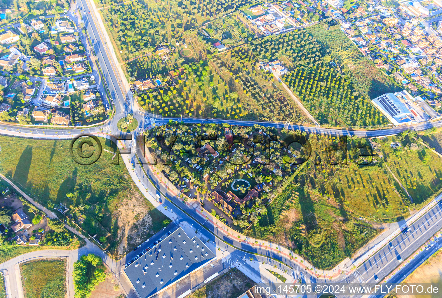 Aerial view of Camping Villas Sevilla in Dos Hermanas in the state Seville, Spain