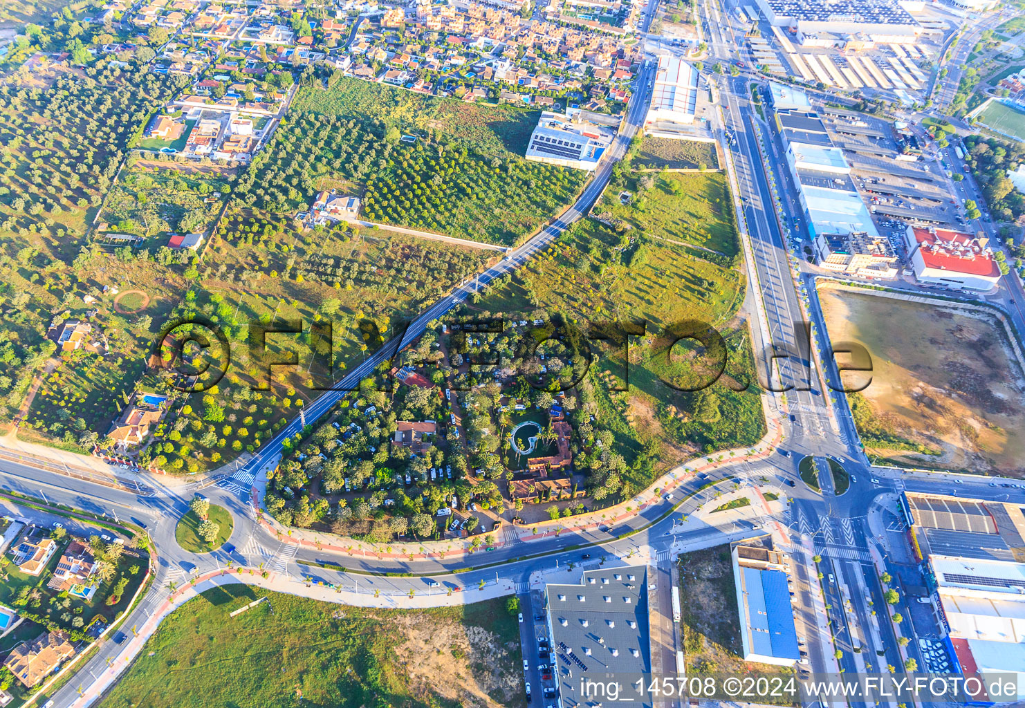 Camping Villas Sevilla in Dos Hermanas in the state Seville, Spain from above