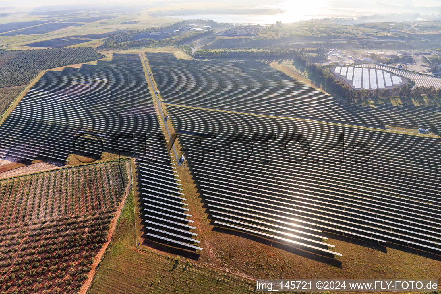 Huge photovoltaic solar power plant PFV DON RODRIGO at the waste incineration plant in Alcalá de Guadaíra in the state Seville, Spain