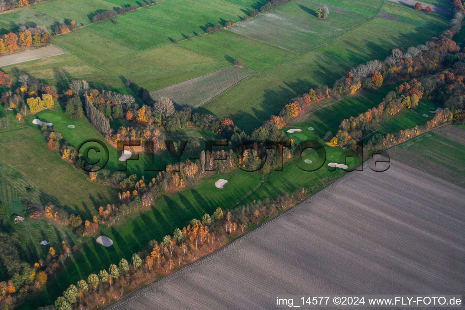 Golf course of the Golf Club Pfalz in the district Geinsheim in Neustadt an der Weinstraße in the state Rhineland-Palatinate, Germany