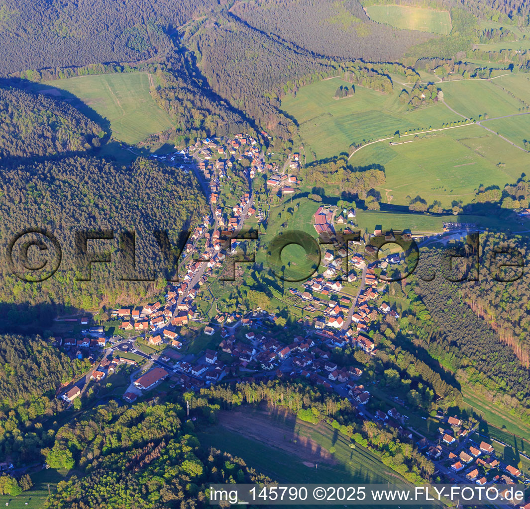 View of the Northern Vosges from the west in Reipertswiller in the state Bas-Rhin, France
