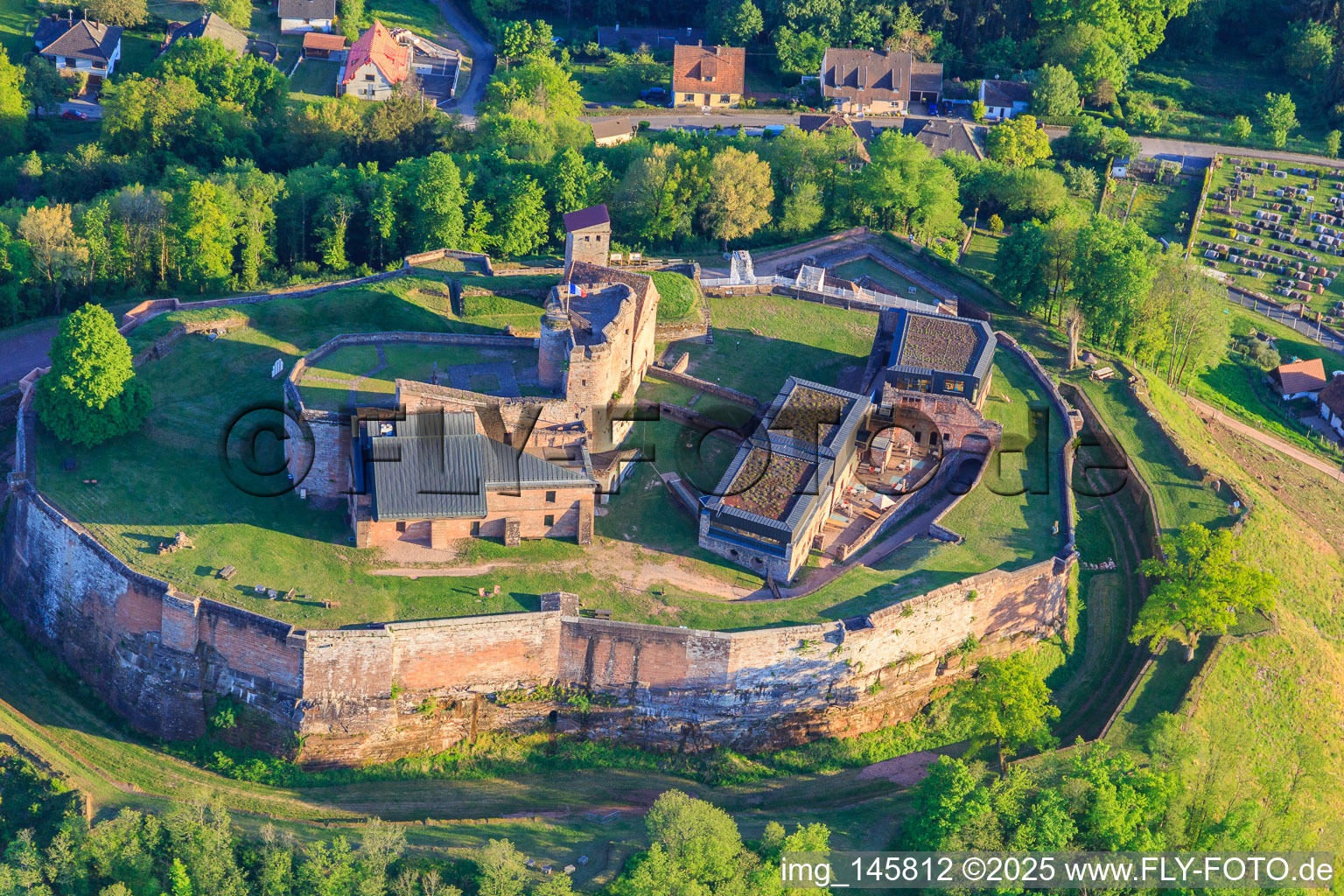 Château de Lichtenberg from the north in Lichtenberg in the state Bas-Rhin, France