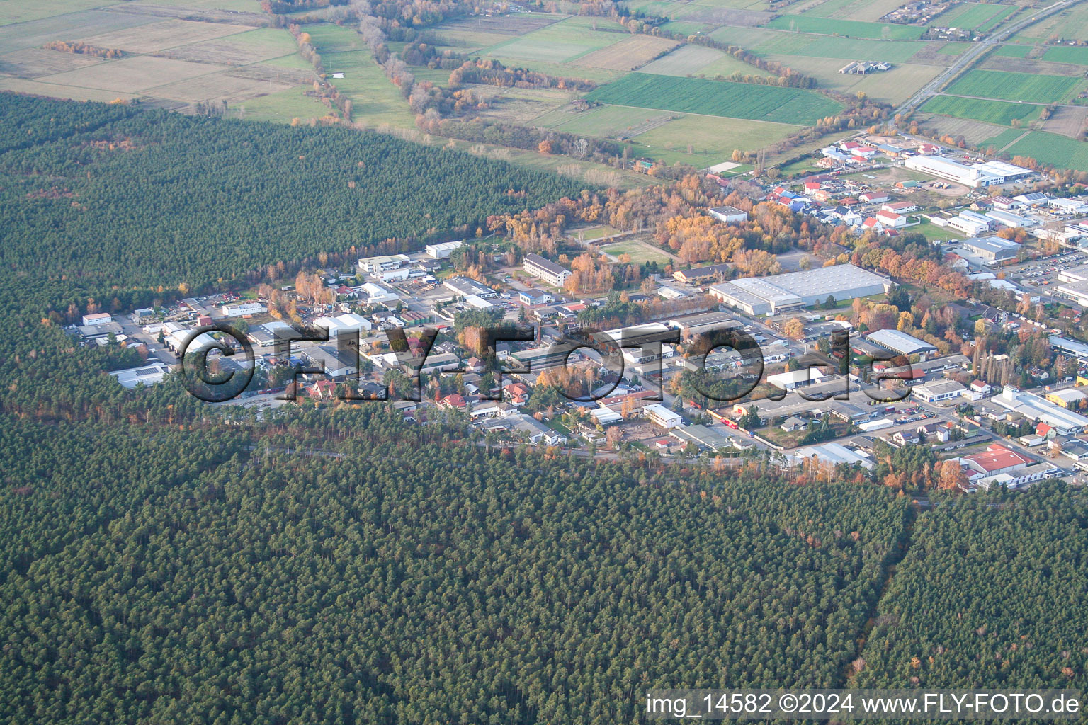 Industrial and commercial area South in the district Industriegebiet Sued in Hassloch in the state Rhineland-Palatinate