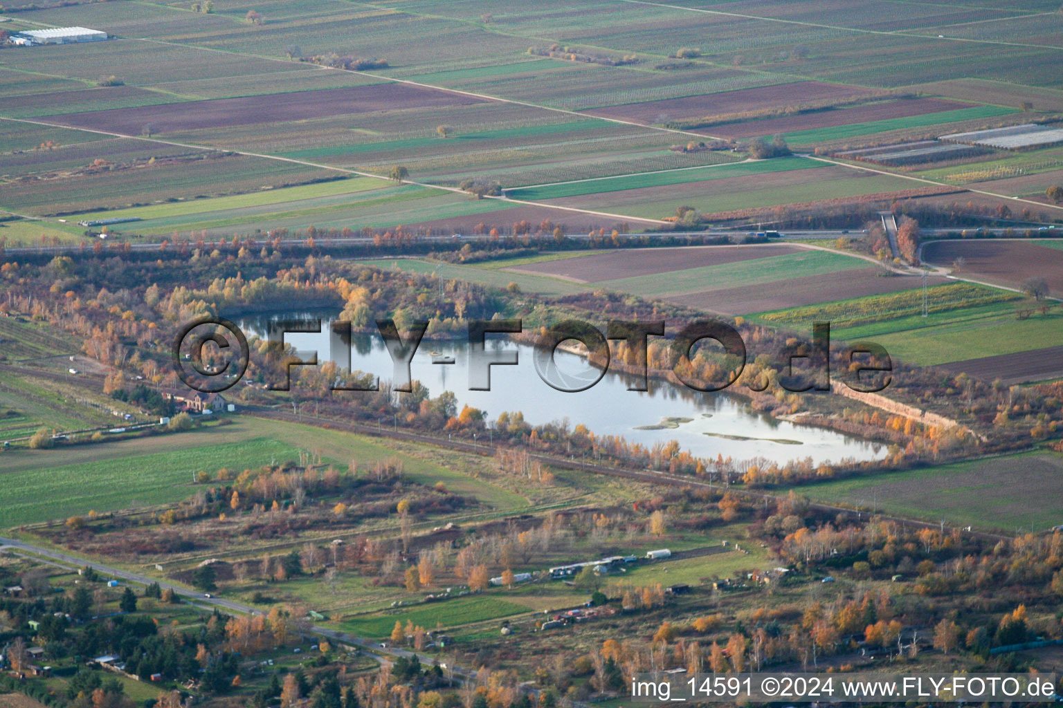 Drone image of Haßloch in the state Rhineland-Palatinate, Germany