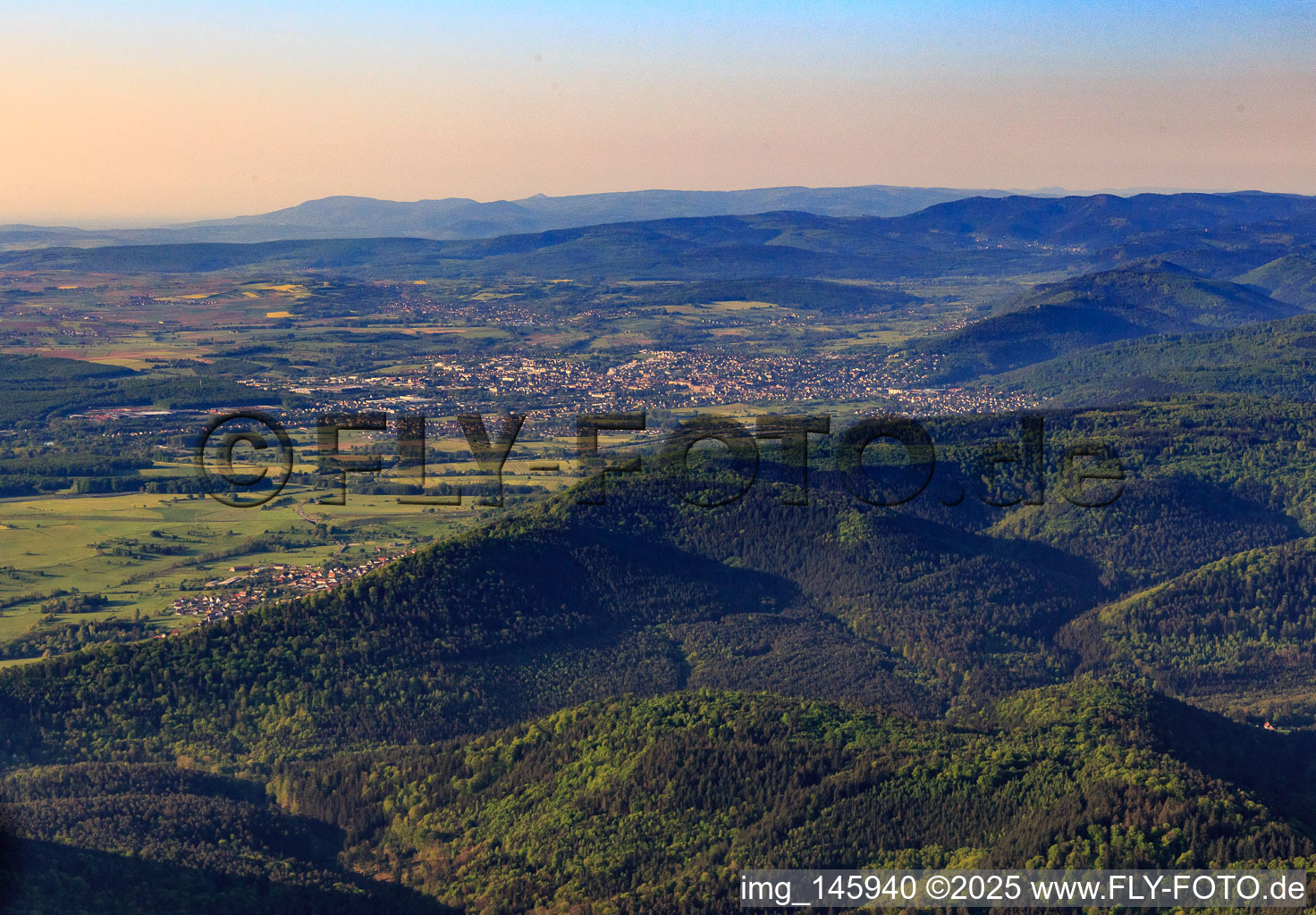 City view from the northwest in Saverne in the state Bas-Rhin, France