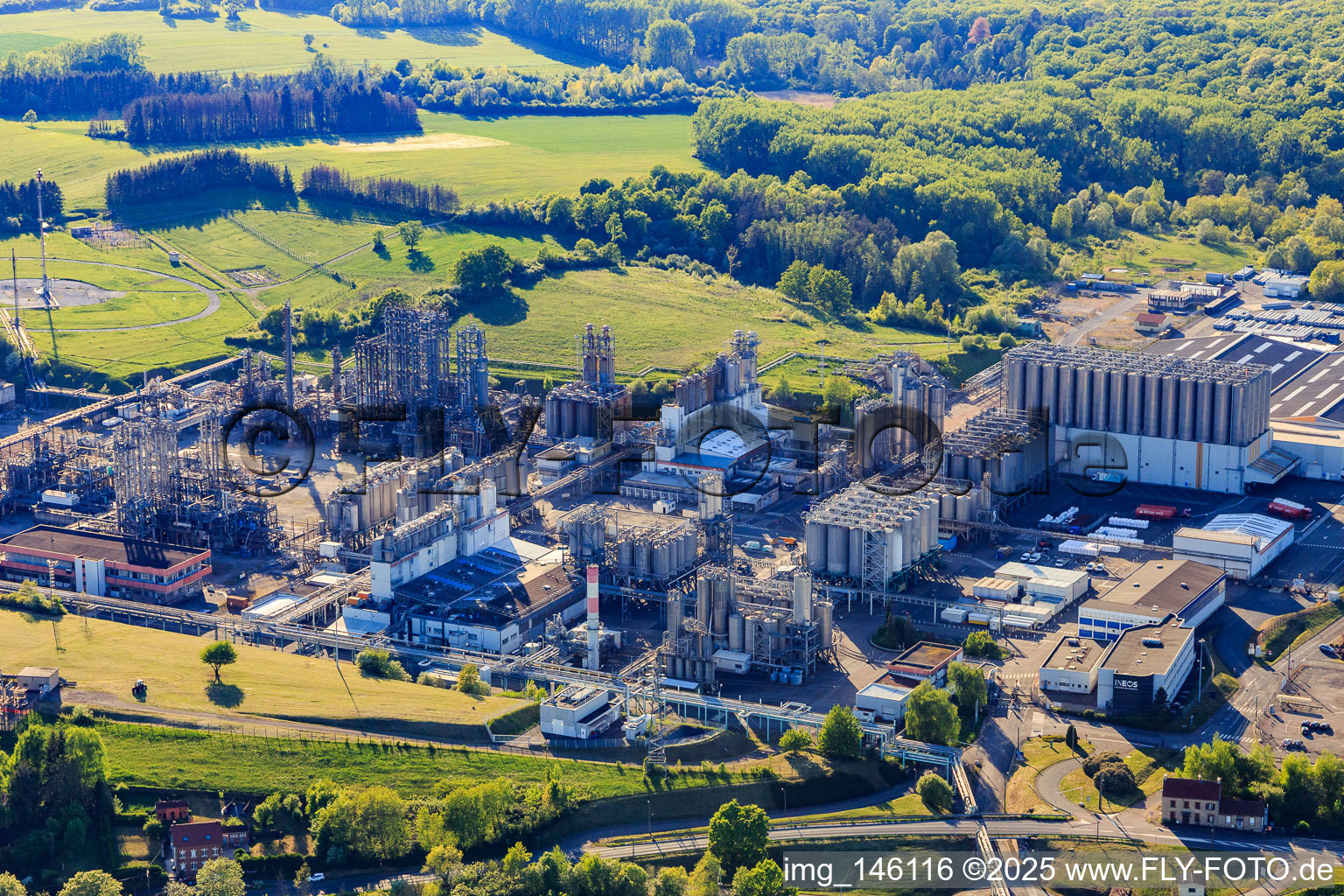 INEOS Polymers' chemical plants Sarralbe at the freight station in Sarralbe in the state Moselle, France