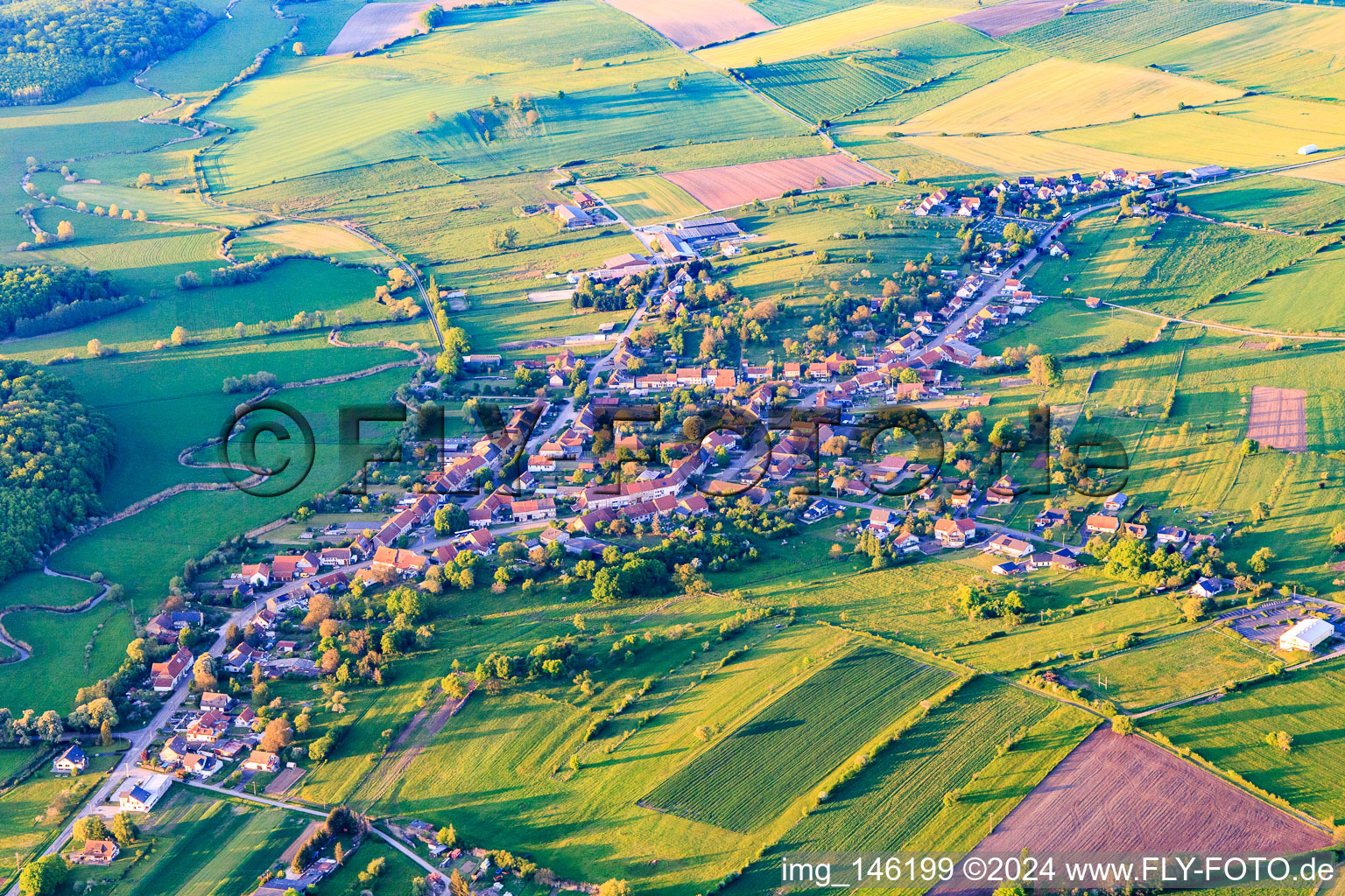 Village view from the south in Altwiller in the state Bas-Rhin, France