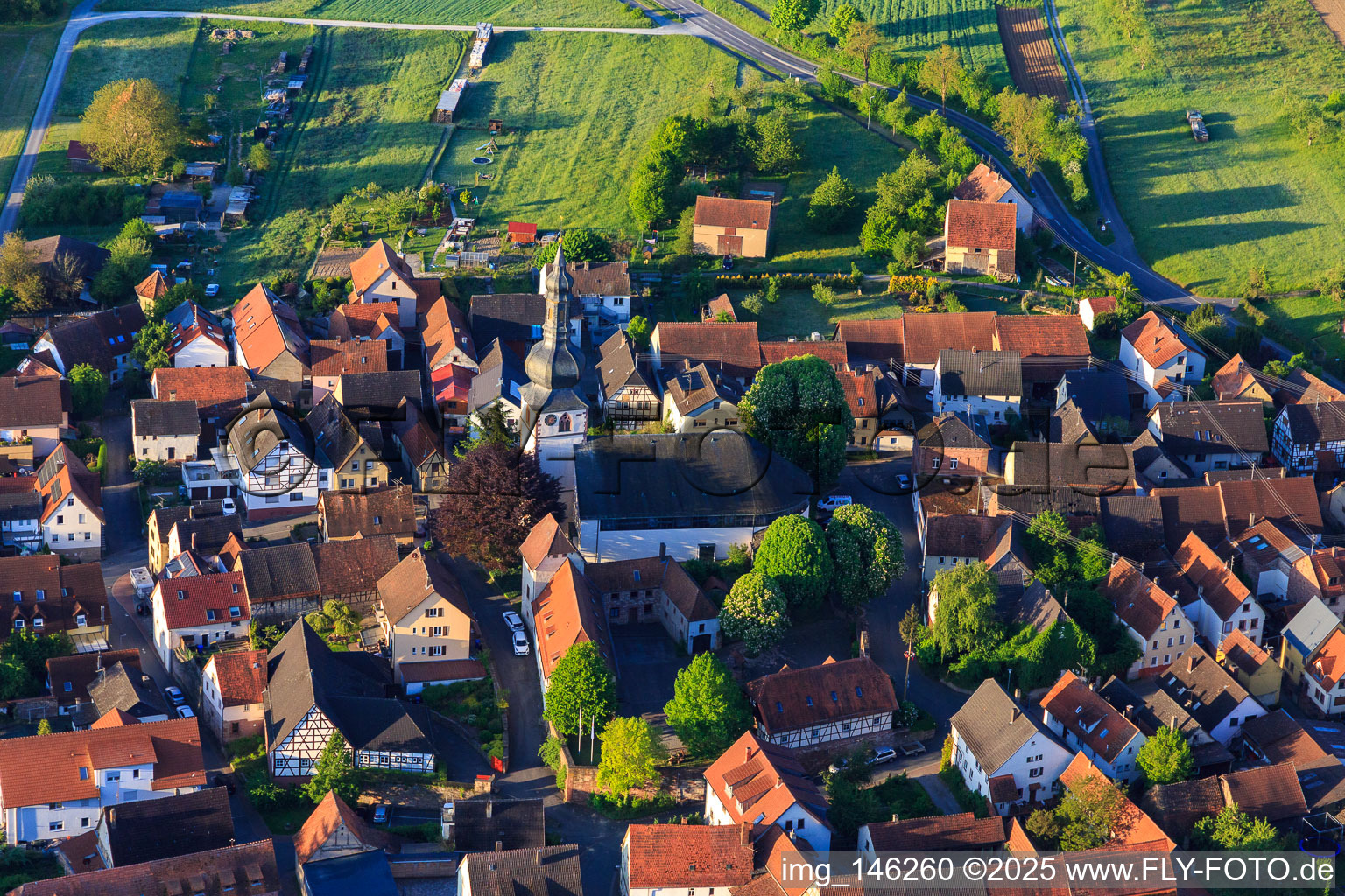 Church of St. Pancras in the district Hochhausen in Tauberbischofsheim in the state Baden-Wuerttemberg, Germany