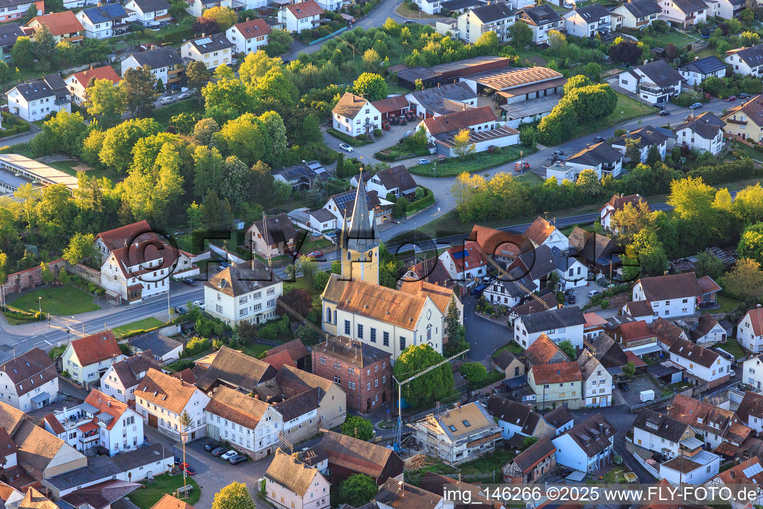 Church of St. Nicholas in the district Impfingen in Tauberbischofsheim in the state Baden-Wuerttemberg, Germany