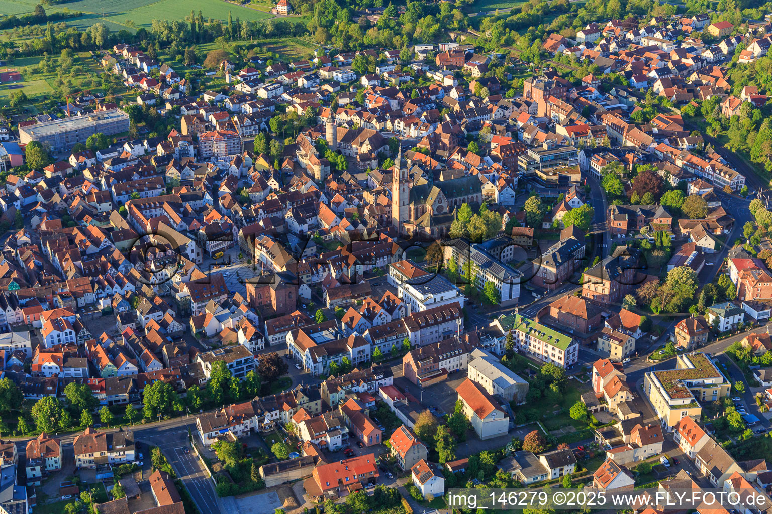 Historic Old Town in Tauberbischofsheim in the state Baden-Wuerttemberg, Germany