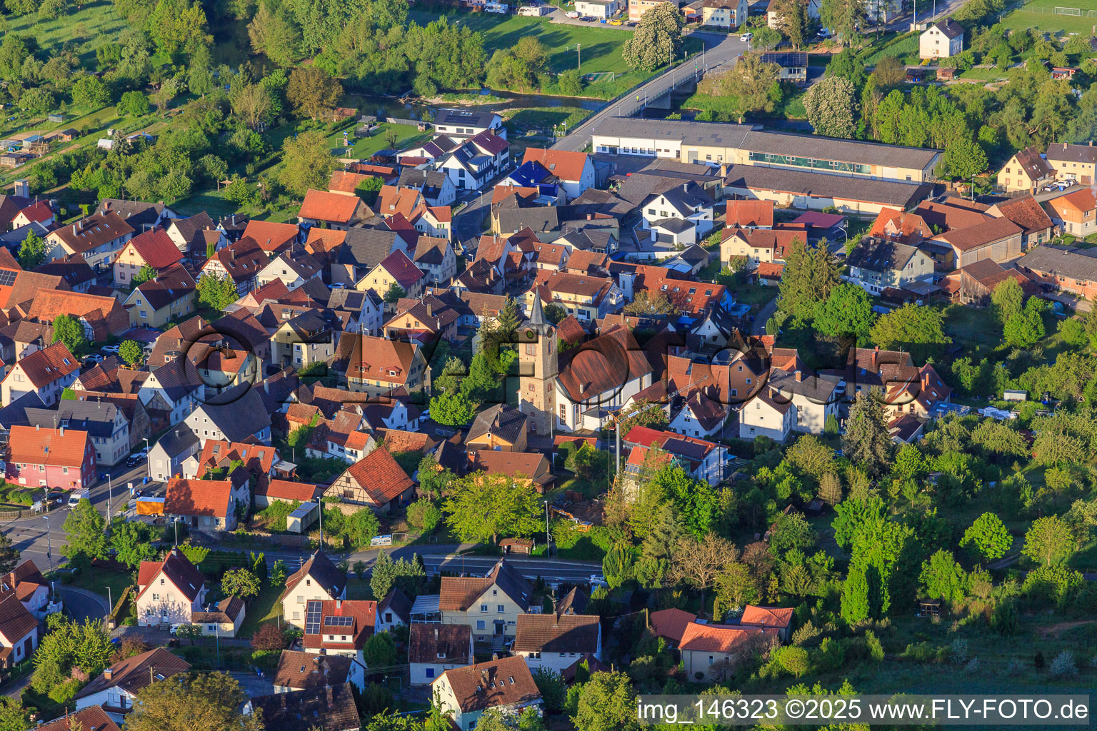 Evangelical Church in the district Edelfingen in Bad Mergentheim in the state Baden-Wuerttemberg, Germany