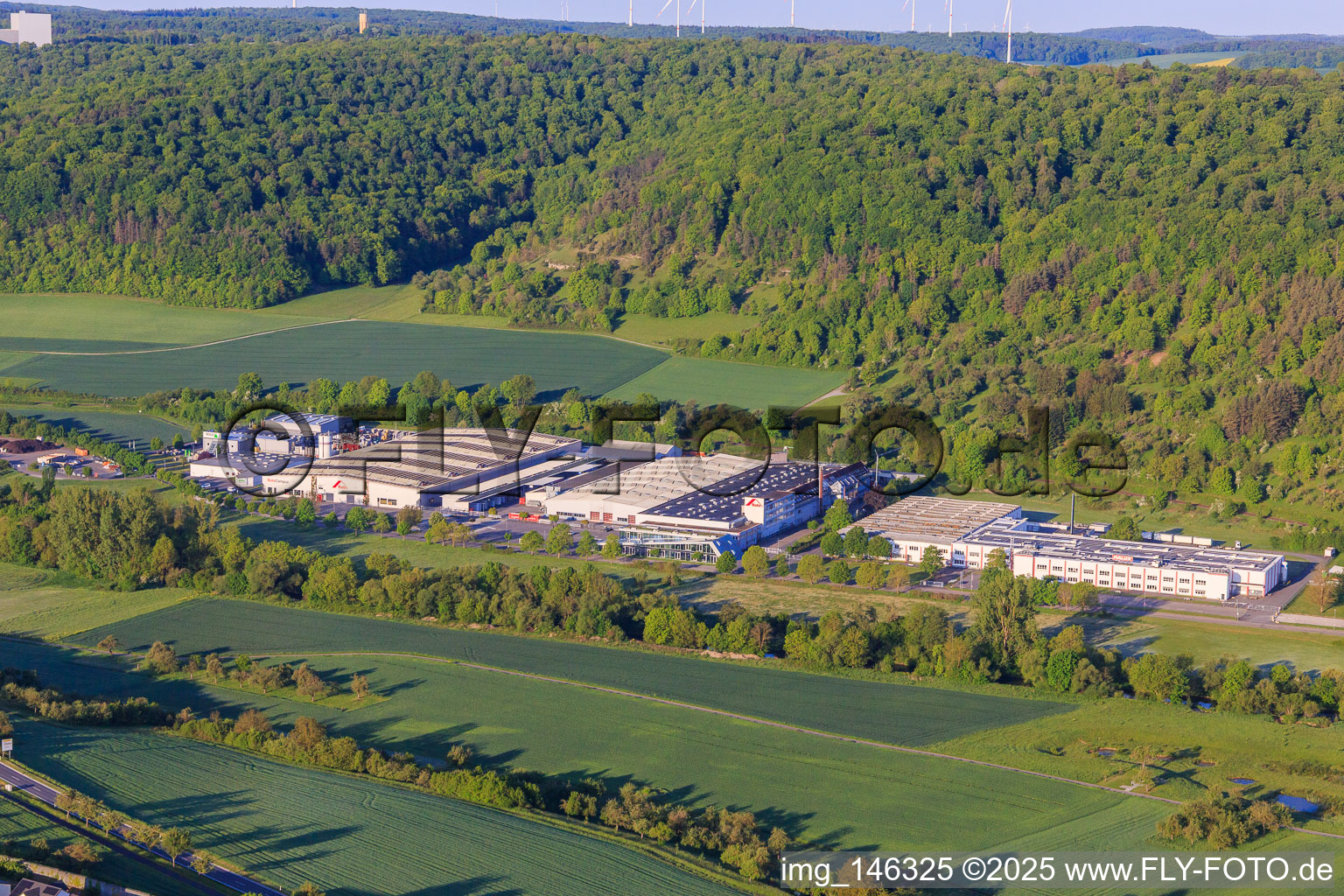 Roto Campus and Roto Frank DST Produktions-GmbH as well as PALUX Aktiengesellschaft in the district Edelfingen in Bad Mergentheim in the state Baden-Wuerttemberg, Germany