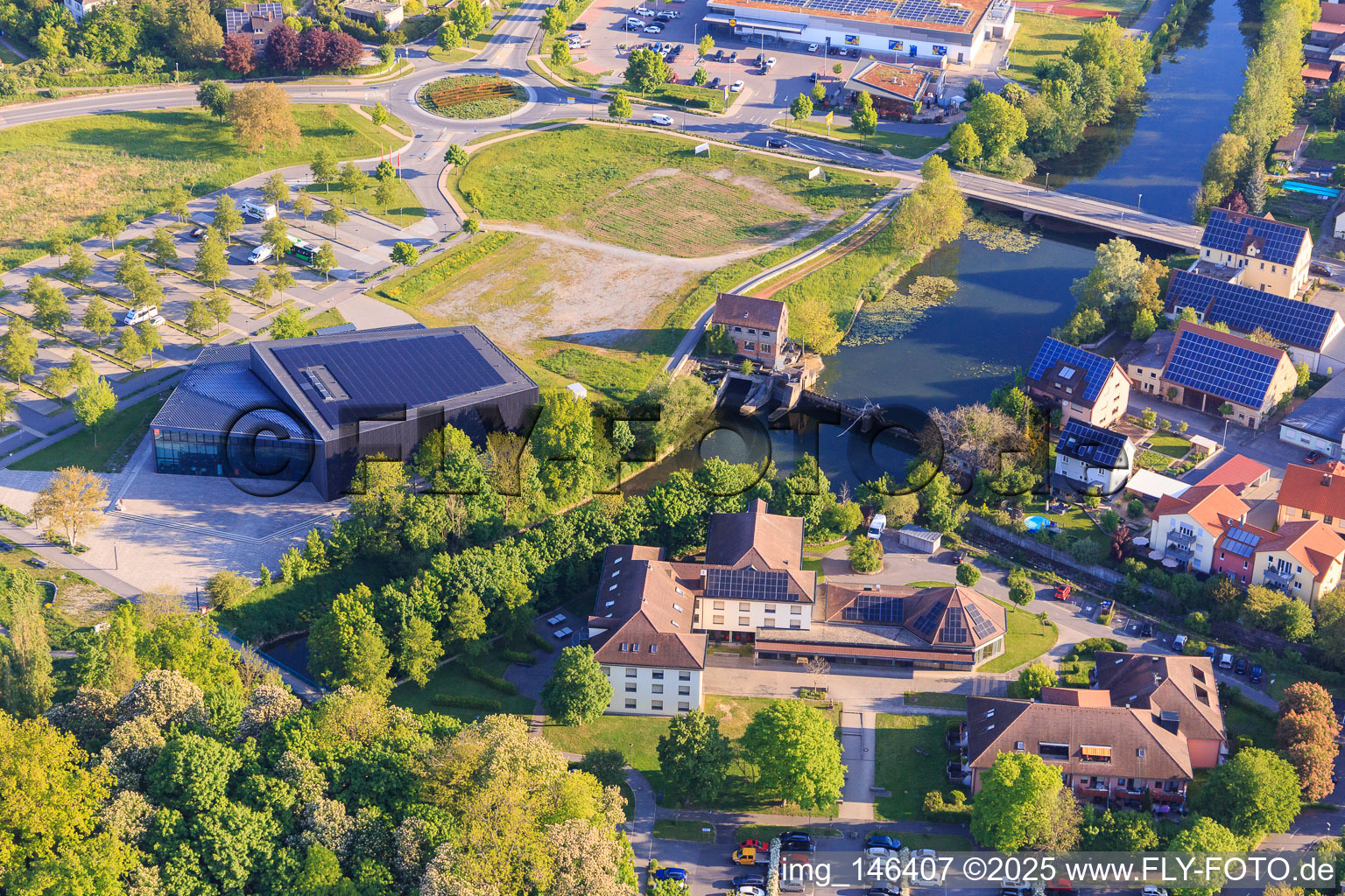 Concert Hall of the Tauber Philharmonic Orchestra Weikersheim and Guest House of the Music Academy Castle Weikersheim in Weikersheim in the state Baden-Wuerttemberg, Germany