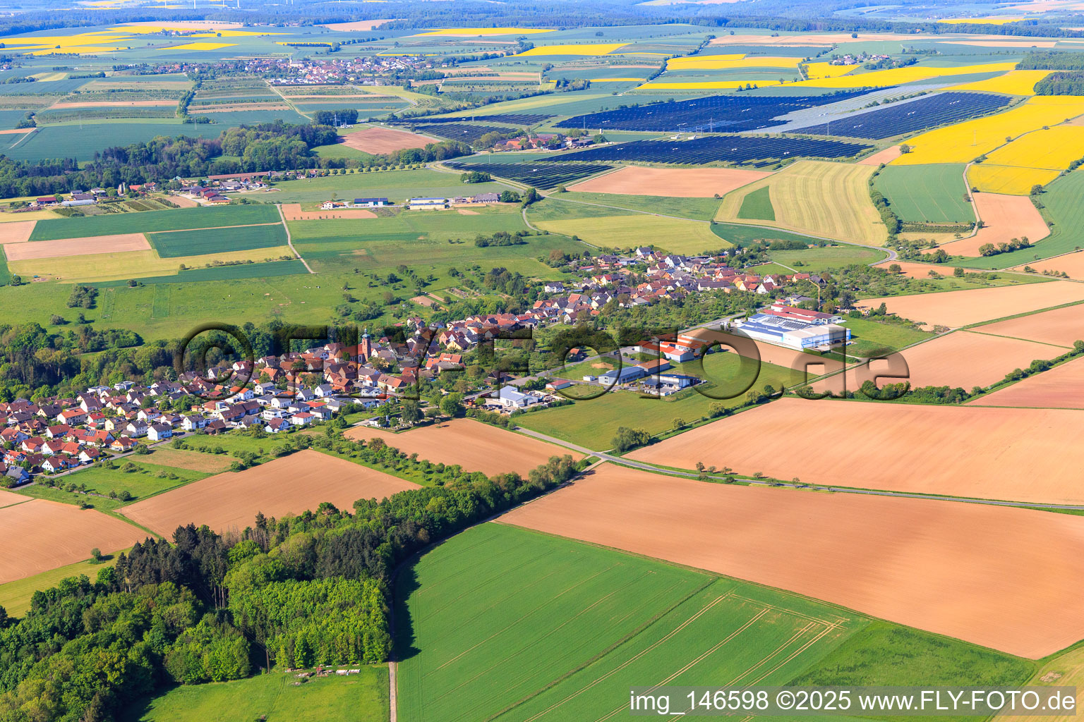 View of the town from the northeast in the district Dörlesberg in Wertheim in the state Baden-Wuerttemberg, Germany