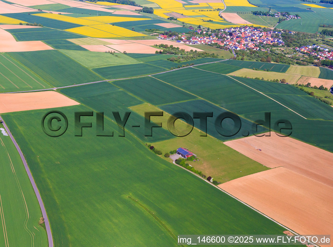Aerial view of Ultralight airfield Wertheim in the district Sachsenhausen in Wertheim in the state Baden-Wuerttemberg, Germany