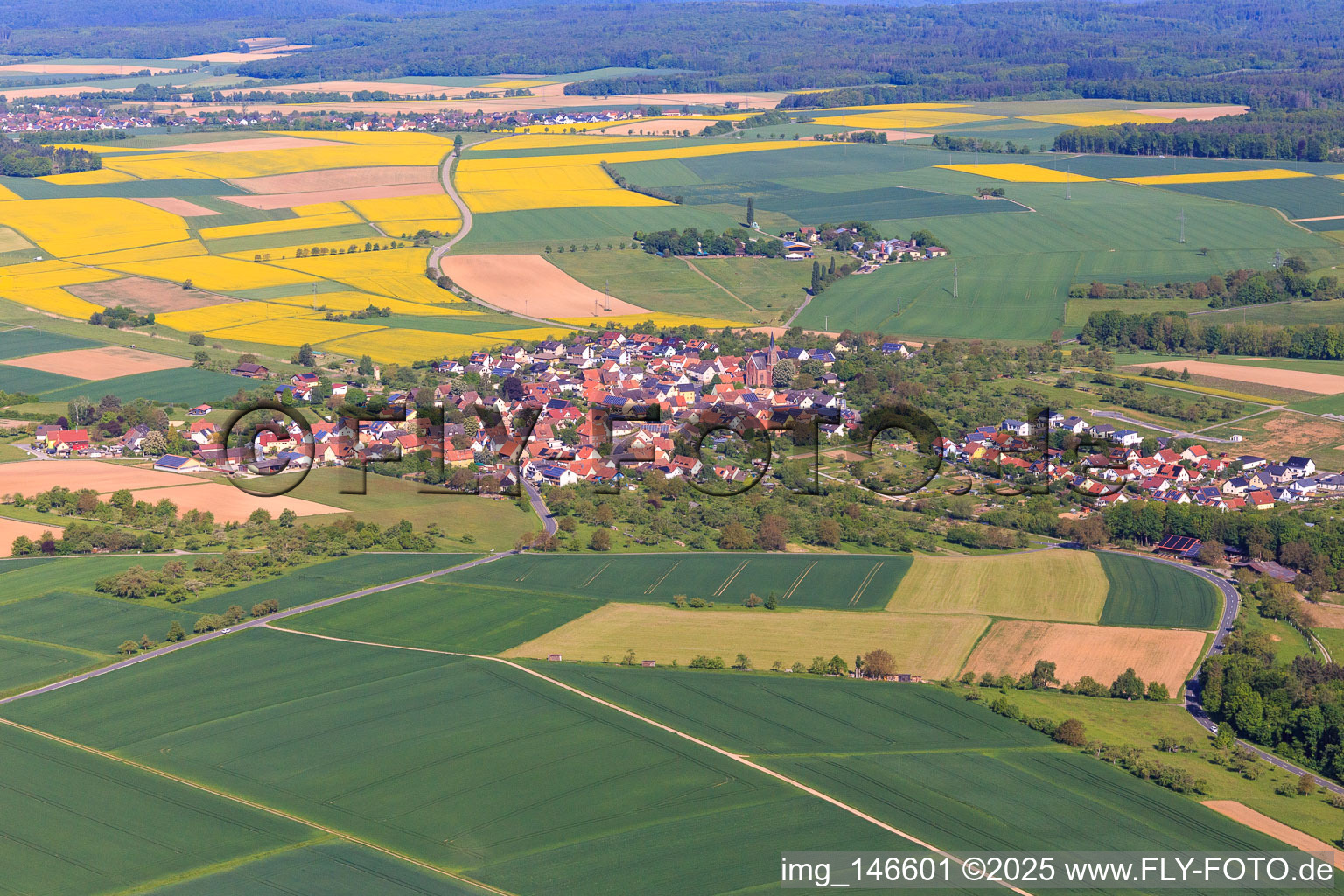 View from the southeast in the district Sachsenhausen in Wertheim in the state Baden-Wuerttemberg, Germany