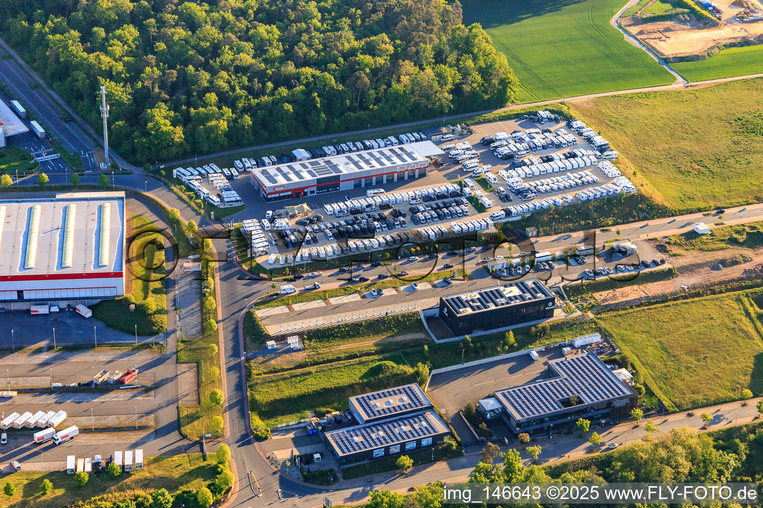 Aerial photograpy of GÜMA Services GmbH - Wertheim in the district Bettingen in Wertheim in the state Baden-Wuerttemberg, Germany