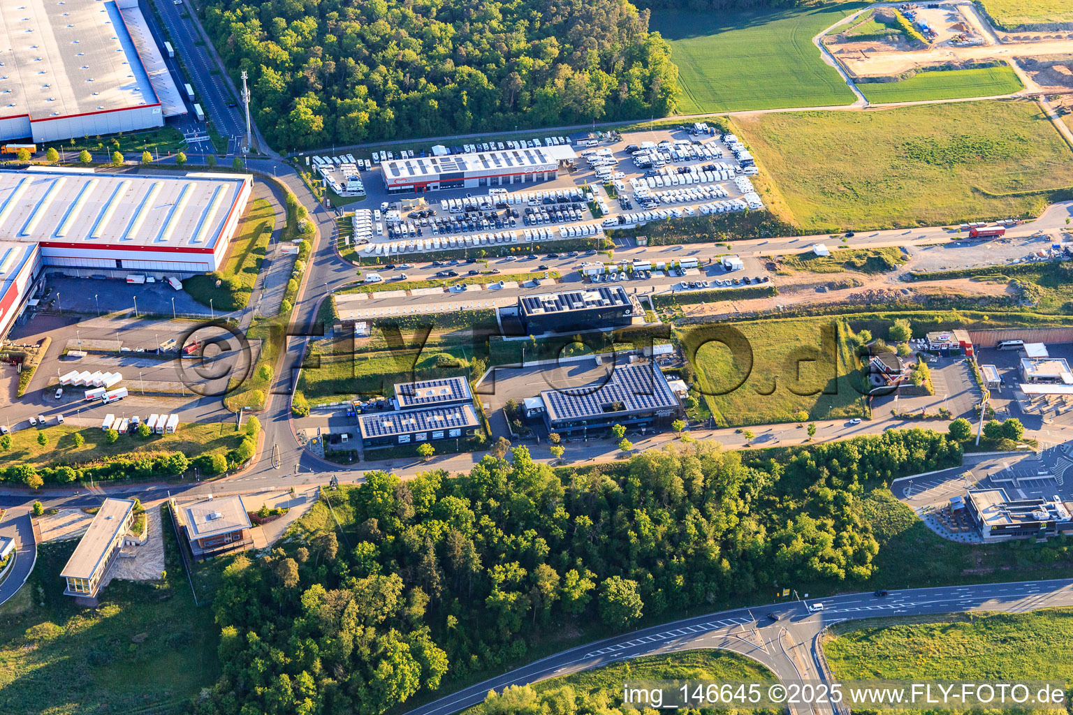 Oblique view of GÜMA Services GmbH - Wertheim in the district Bettingen in Wertheim in the state Baden-Wuerttemberg, Germany